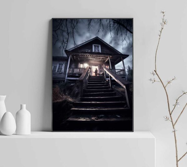 haunted house painting