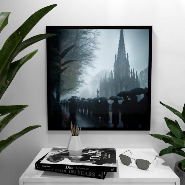 gothic poster with funeral
