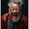affiche d'horreur de vieil homme fou