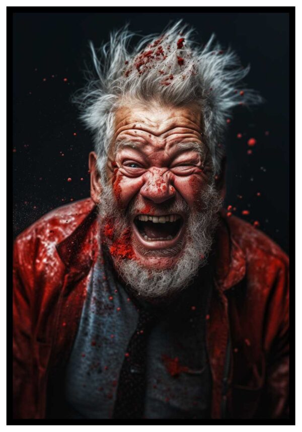 crazy old man horror poster