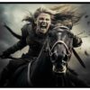 cartel de mujer fuerte a caballo