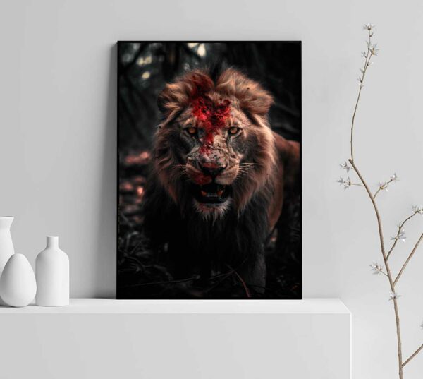blodigt lejon poster