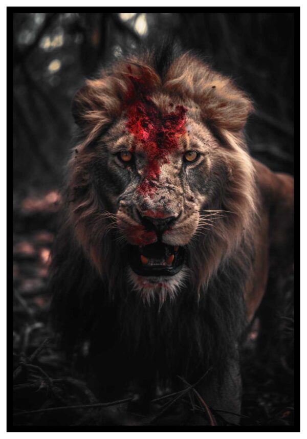 the dark king of the jungle lion poster