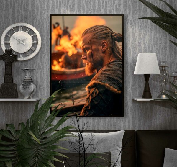 cartel de vikingos y fuego