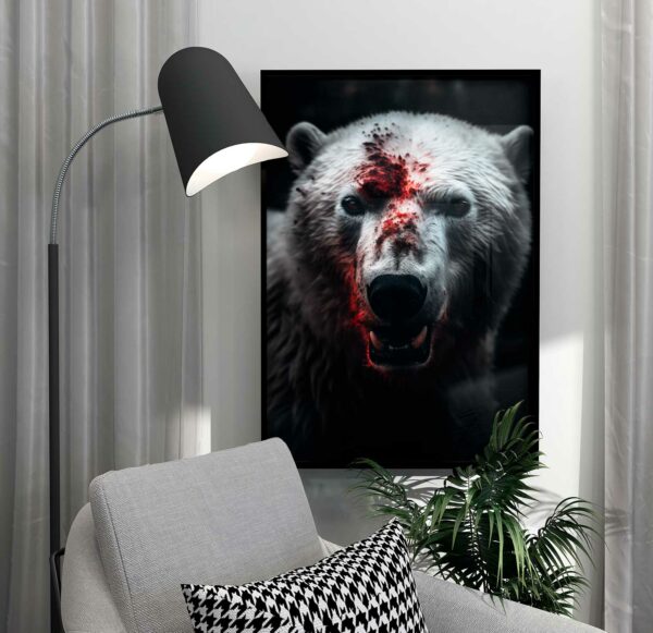 affiche d'ours polaire d'horreur