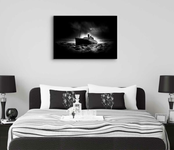black and white titanic poster