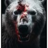affiche d'ours polaire sombre