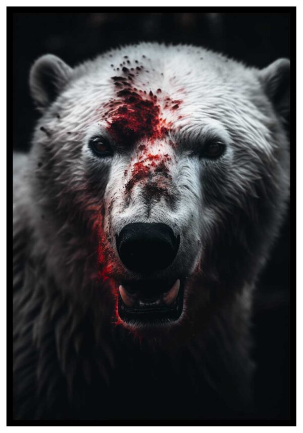 affiche d'ours polaire sombre