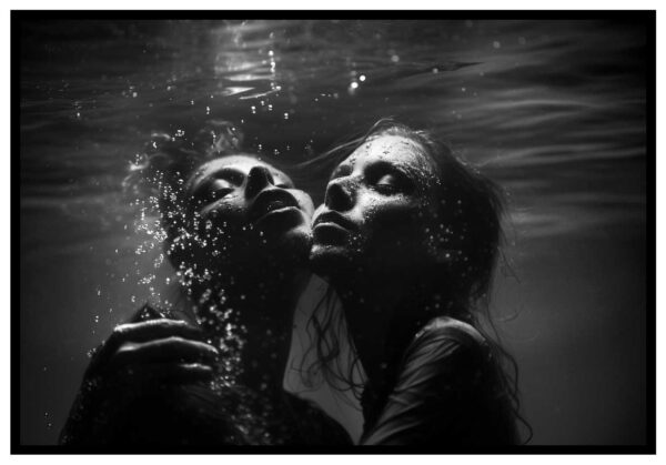 two women under water poster