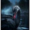 affiche mystérieuse avec un cygne noir