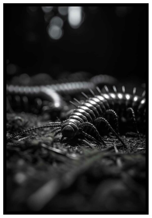 Dark Centipede - Abstrakt insekt poster