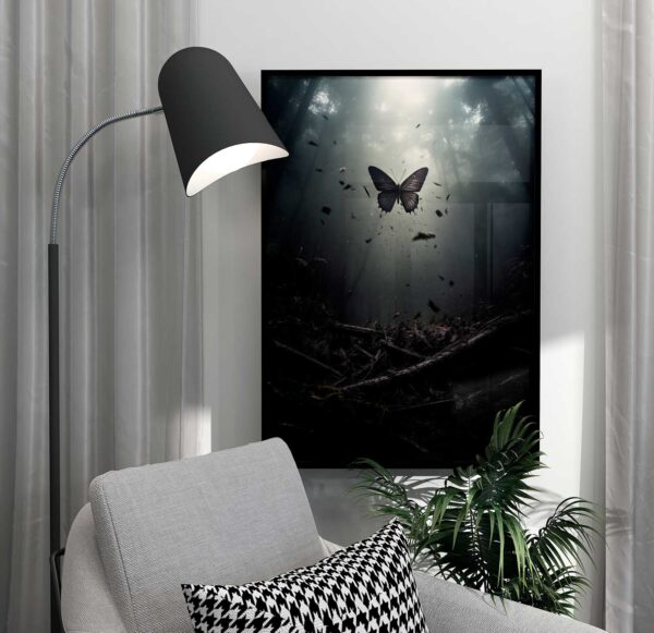 dark butterfly poster