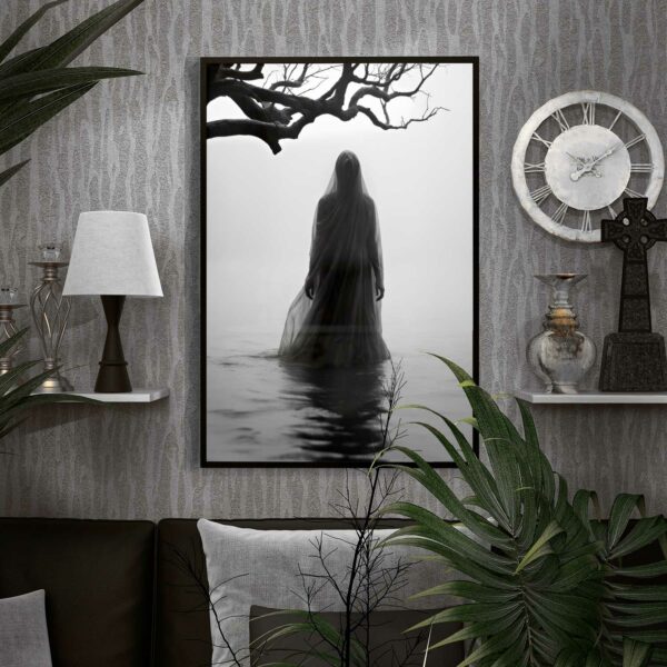 vrouw in water horror poster