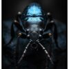 Türkisfarbenes Poster mit Käfer