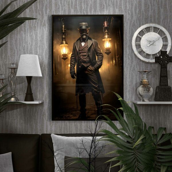 geheimnisvolles Steampunk-Poster