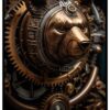 cool bear steam punk plakat