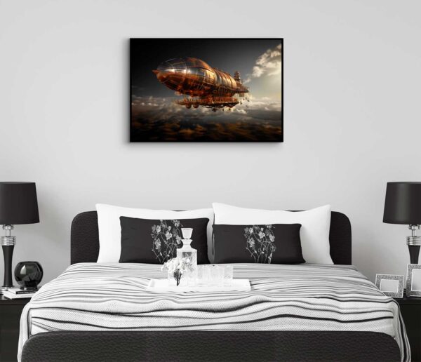 steam punk airship poster