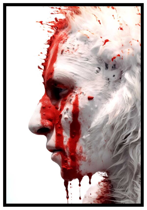 old bloody man horror plakat