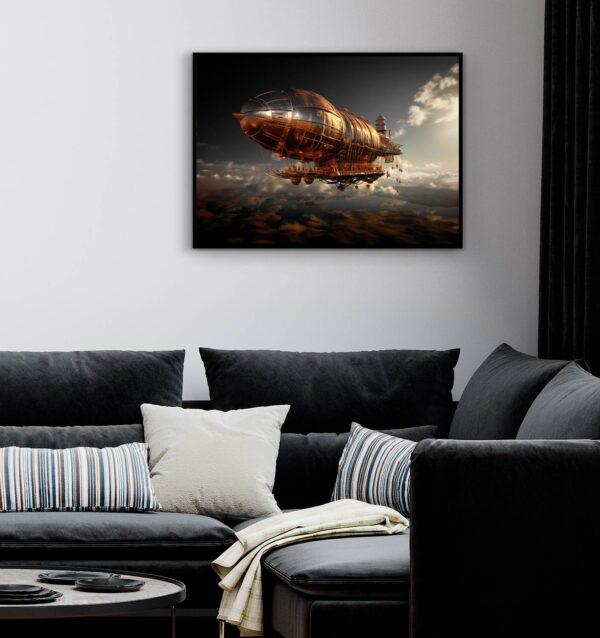 airship steam punk poster