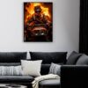 steampunk plakat og biker