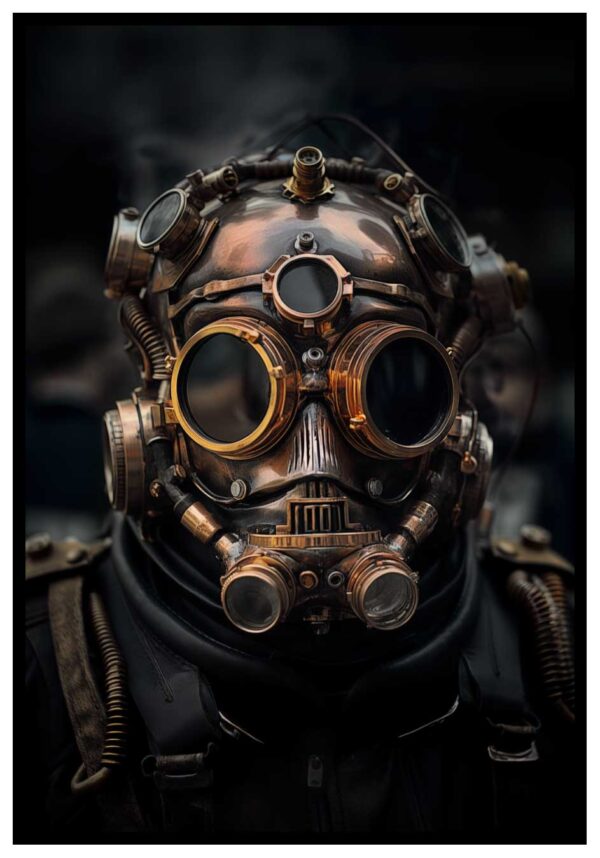 cool steam punk mask poster