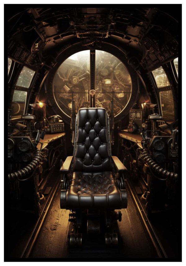 steampunk cockpit poster