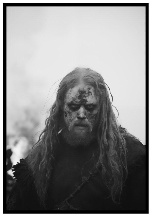 affiche de guerrier visage viking