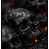 metal graveyard skulls print