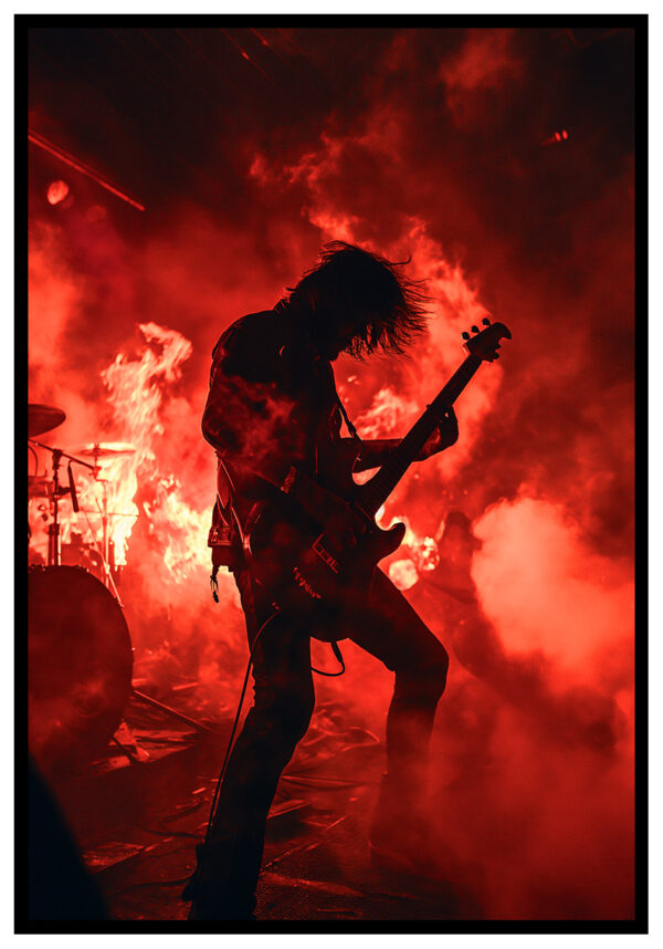 On fire - Metal music poster