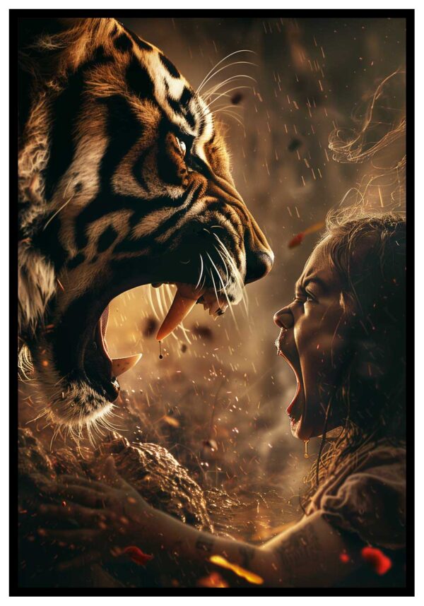 tiger and child screams poster