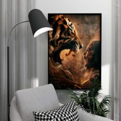 unique tiger and kid poster