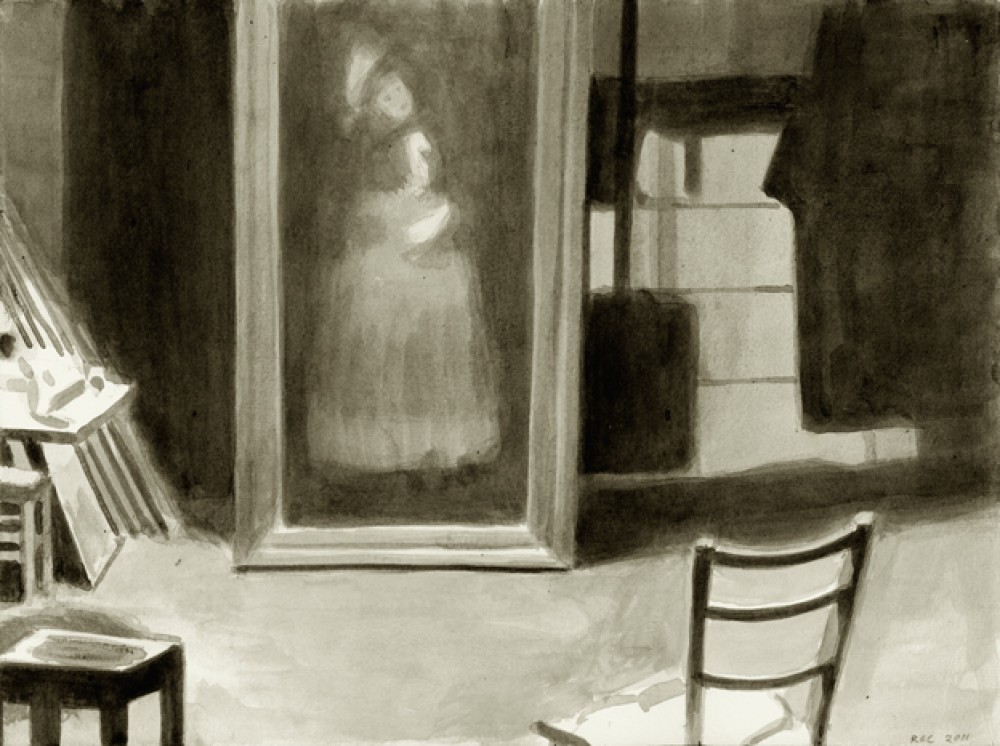 Whistler 1, 2011, ink on paper, 23×31 cm
