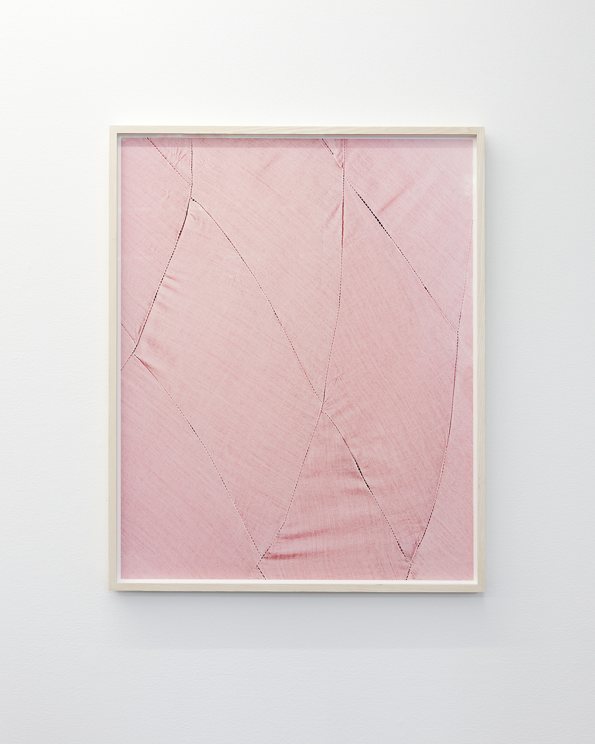 Linda Hofvander, Suggested Shape (pink), 2019, Inkjet print, museum glass, whitewashed frame, 92 x 75 cm, edition of 5