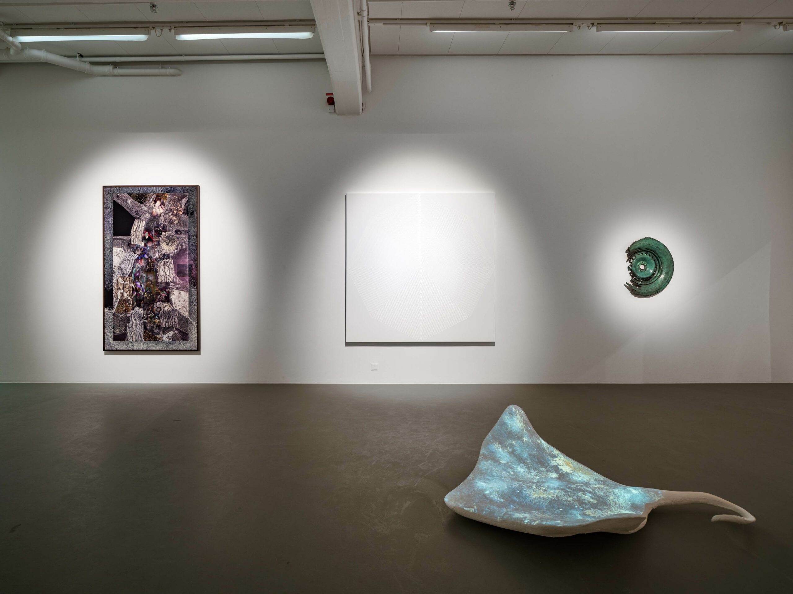 Installation view, Once in a Blue Moon, a group show with gallery artists, 2021, Cecilia Hillström Gallery. Photo: Jean-Baptiste Béranger