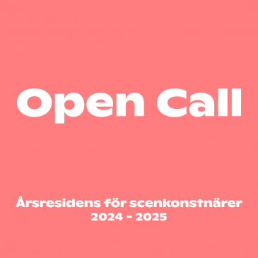 Open Call: Inkubator/årsresidens för scenkonstnärer 2024-2025