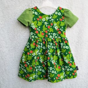 Green printed children's dress