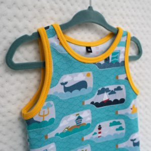 Blue printed children's clothing