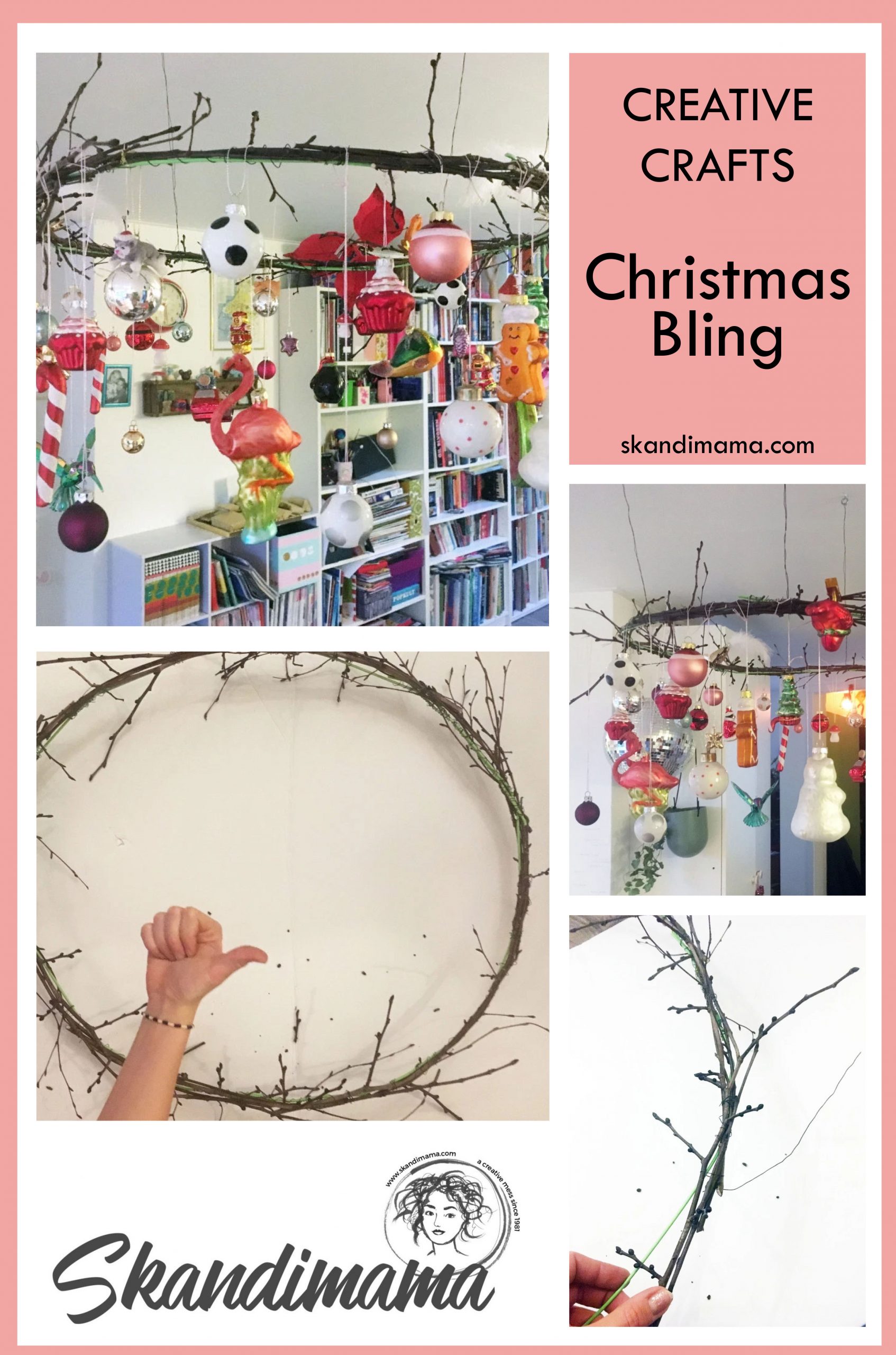 Getting in the christmas bling spirit – hanging baubles DIY