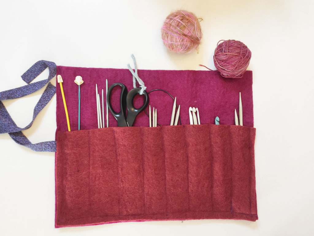 DIY knitting needle case