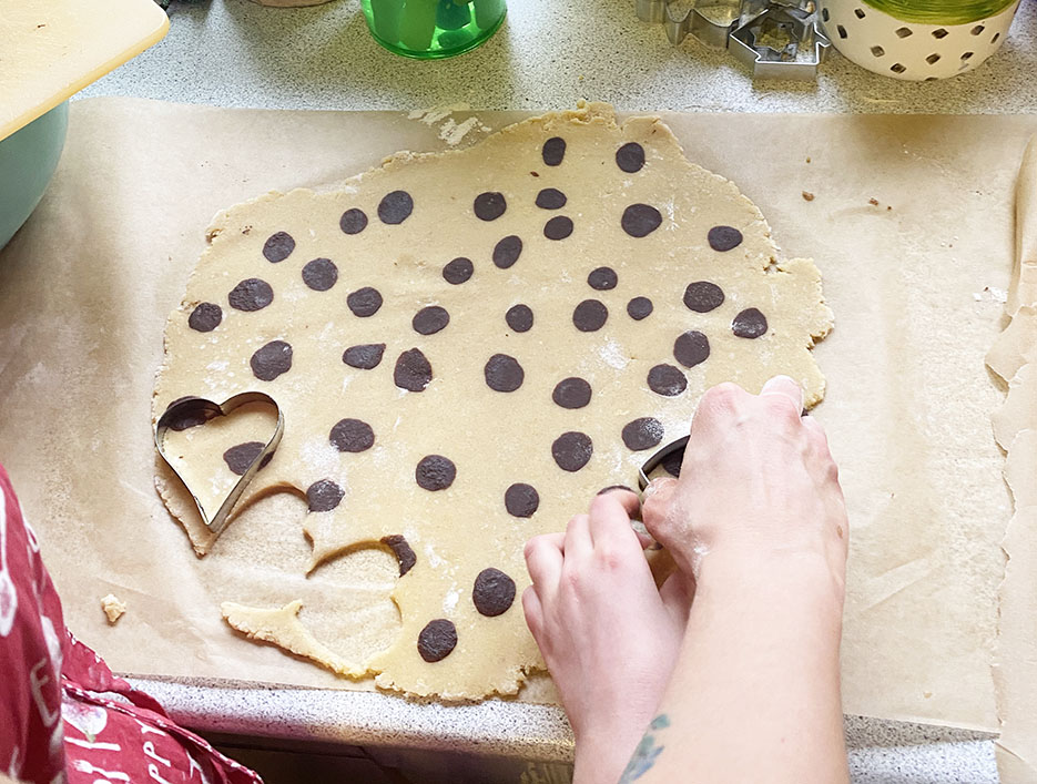 Christmas cookies with dots