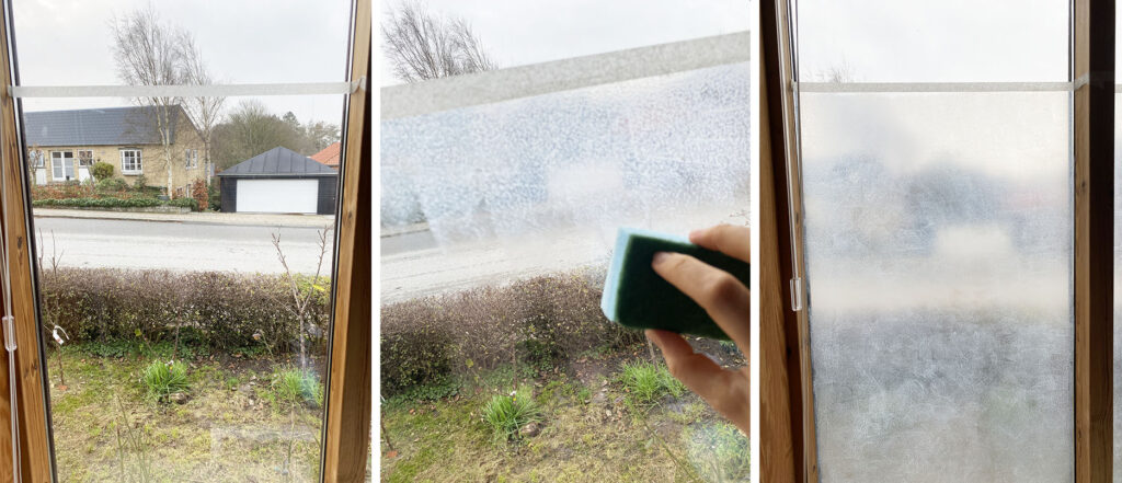 non plastic frosted window