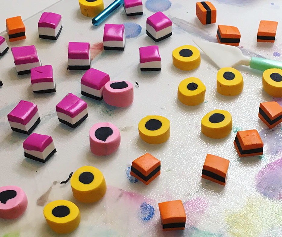 Polymer clay licorice all sorts