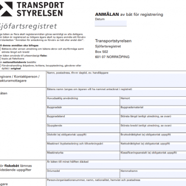 Nya enklare regler för registrering av en båt