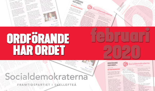 Ordförande har ordet, februari 2020