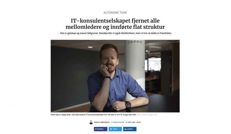 32: IT-konsulentselskapet som fjernet alle mellomledere og innførte flat struktur med Ørjan Thygesen fra Capra Consulting