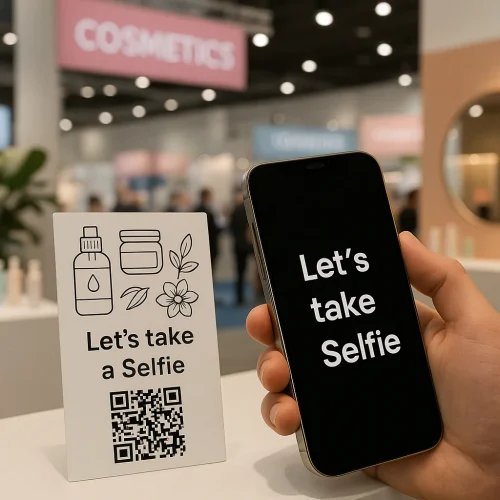 Digitalt billede taget via Virtual Booth – photo booth til event marketing online