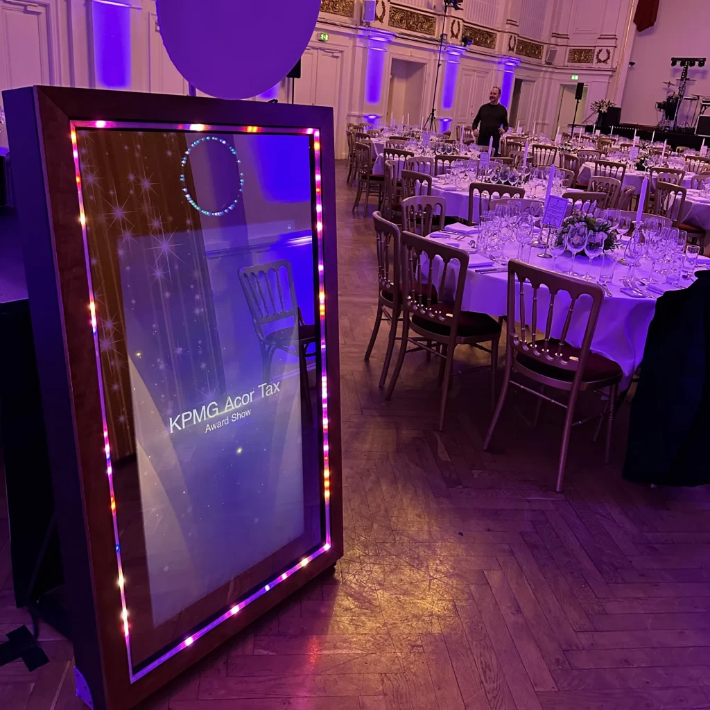Interaktivt Mirror booth til konfirmation med touch-funktion