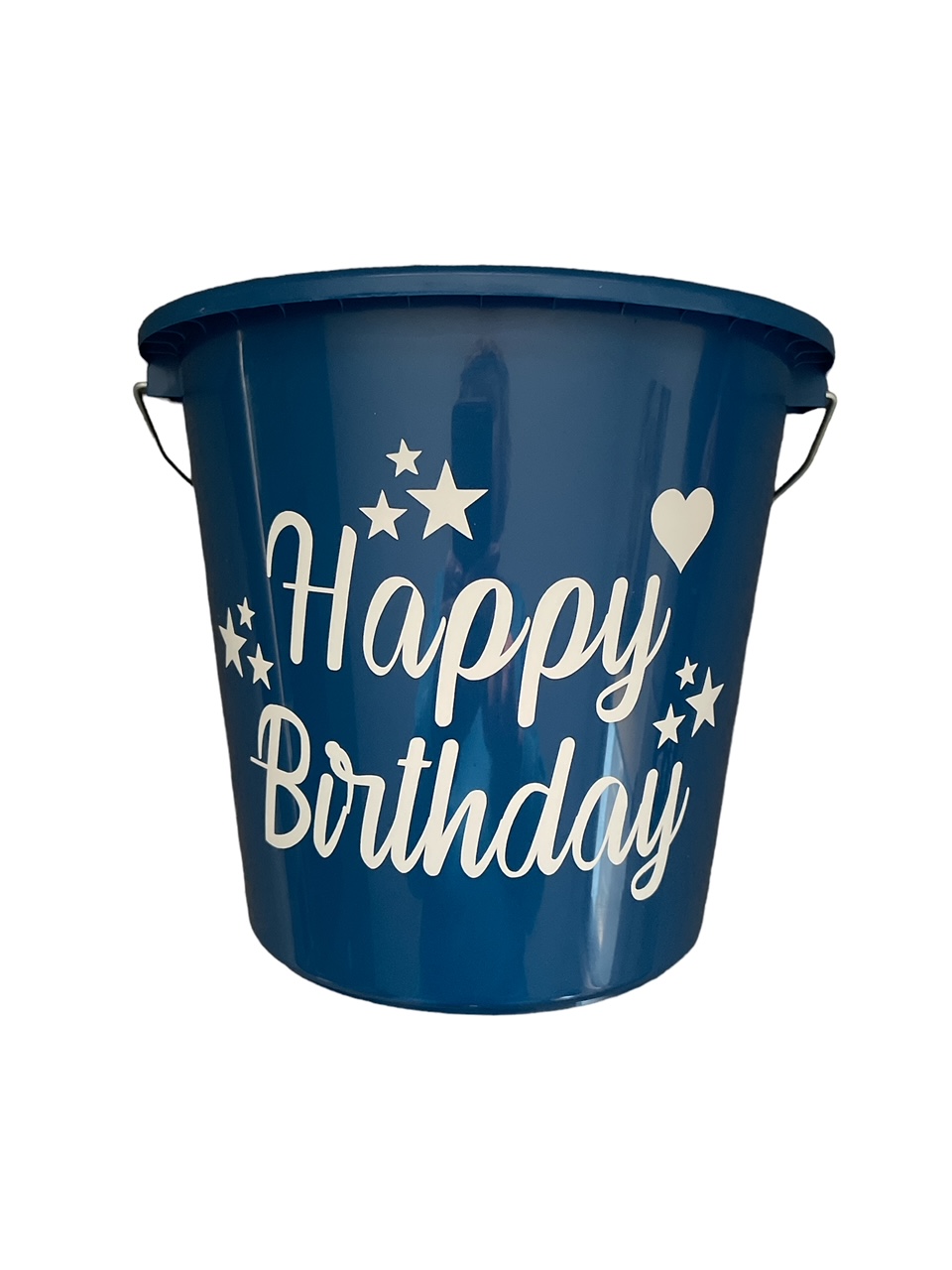 Happy Birthday (kleine blauwe emmer)