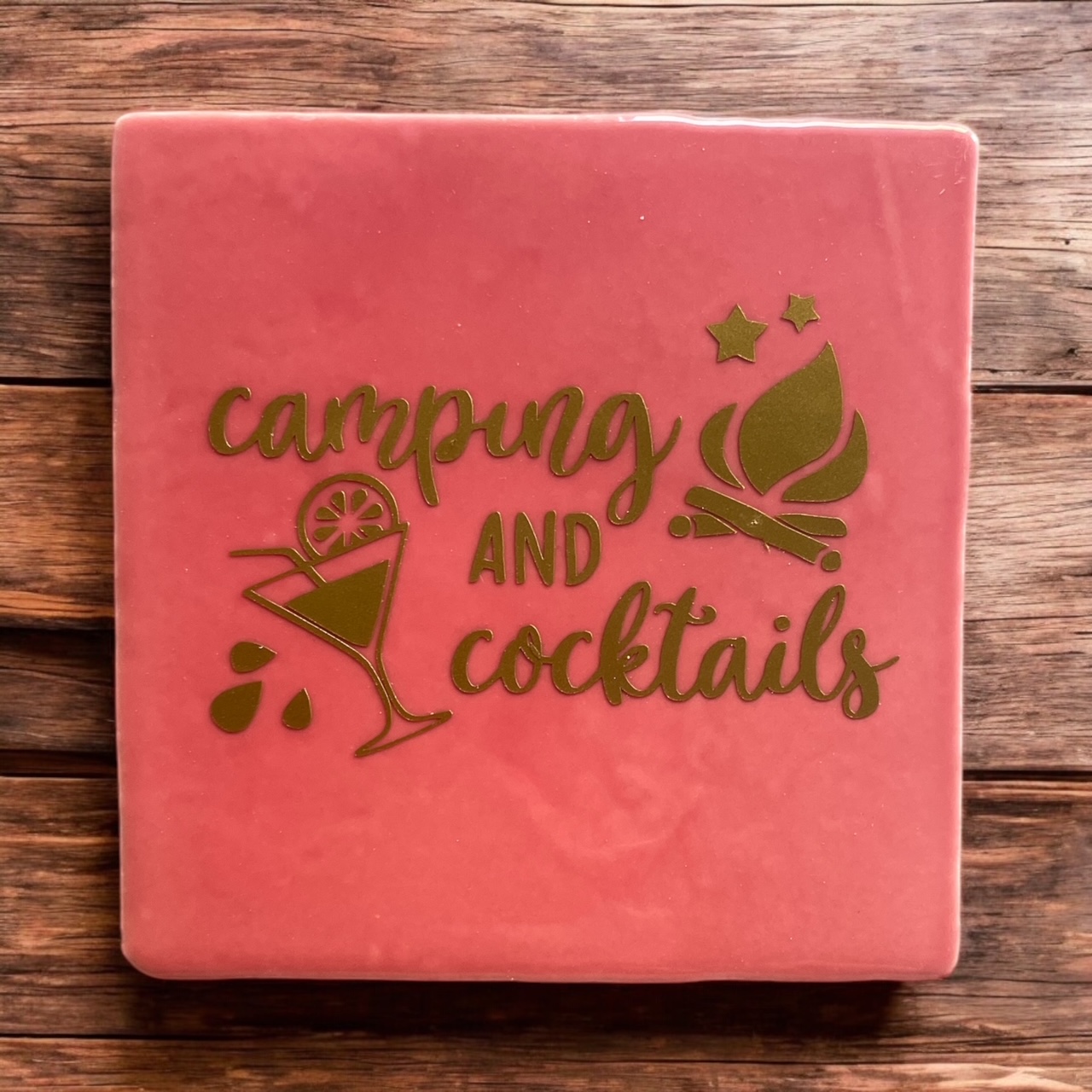 Tegeltje "Camping and Cocktails" #158#