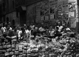 Barcelona July 19, 1936. Barricade after the nationalist uprising in Spain. Photo: Unknown. Public Domain.